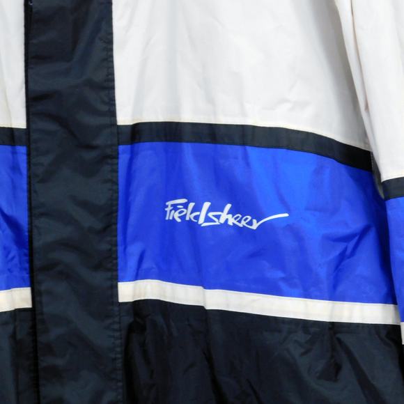 Fieldsheer Soft Shell Moto Jacket Size 2XL Full Zip Blue White Black Scotchlite - Picture 5 of 8